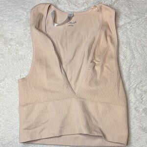 Urban Outfitters Cream Ribbed Tank Top